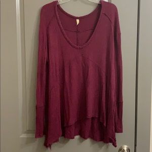 Free People maroon long sleeve.  Size M.